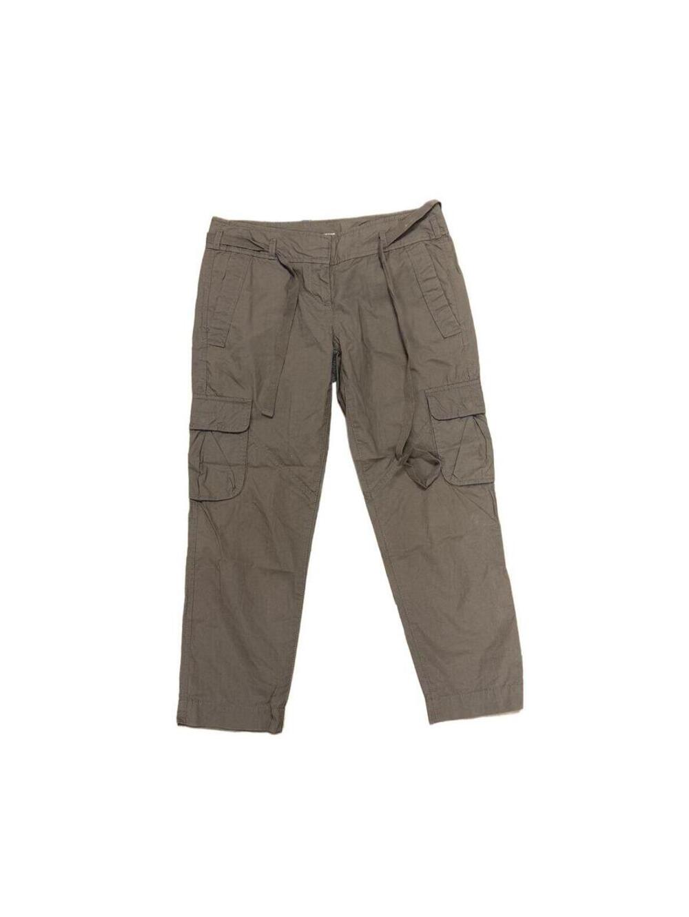 NWOT Ann Taylor LOFT Cargo Capri Pants Taupe Utility Cropped Tie Waist